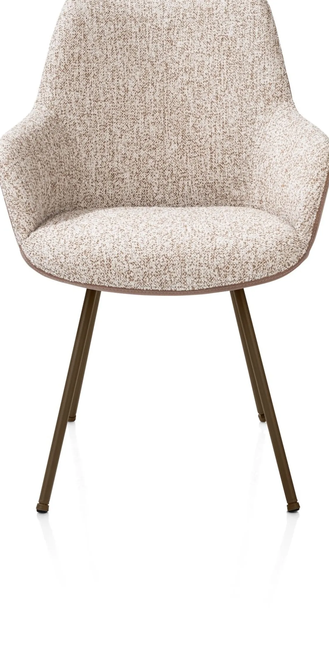 XOOON Mats, armstoel 4-poots - steelbrown - combi Pala cognac + Luton koper^ Armstoelen
