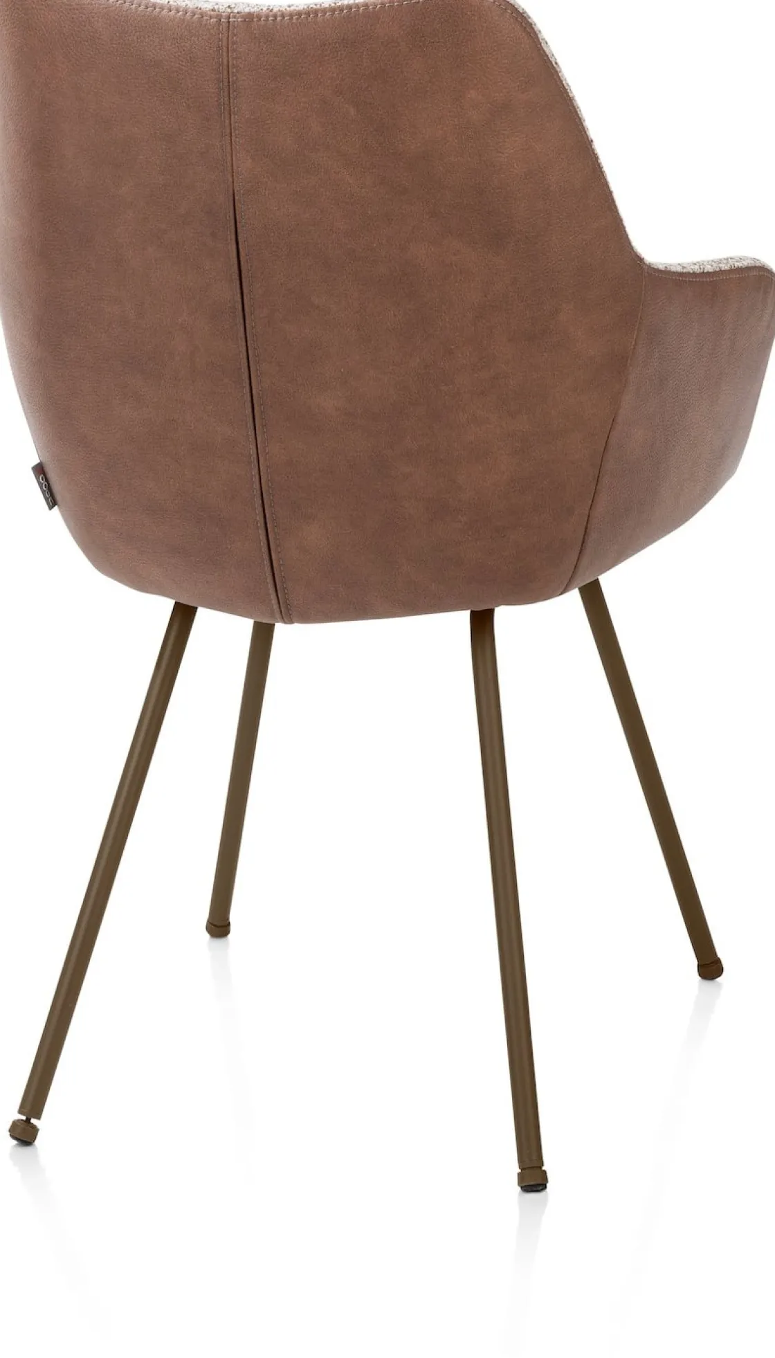 XOOON Mats, armstoel 4-poots - steelbrown - combi Pala cognac + Luton koper^ Armstoelen
