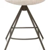 XOOON Mats, barstoel - metalen 4-pootjes - steelbrown - Luton - Creme^ Barkrukken En Barstoelen
