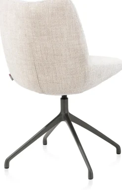 XOOON Mats, eetkamerstoel - draaibaar - grafiet - Luton - Creme^ Eetkamerstoelen