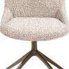 XOOON Mats, eetkamerstoel - draaibaar - steelbrown - Luton - koper^ Eetkamerstoelen