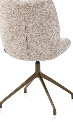 XOOON Mats, eetkamerstoel - draaibaar - steelbrown - Luton - koper^ Eetkamerstoelen