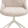 XOOON Mats, eetkamerstoel - draaibaar - creme - Luton - koper^ Eetkamerstoelen