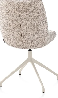 XOOON Mats, eetkamerstoel - draaibaar - creme - Luton - koper^ Eetkamerstoelen