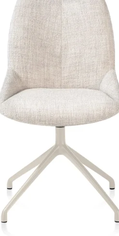 XOOON Mats, eetkamerstoel - draaibaar - creme - Luton - Creme^ Eetkamerstoelen