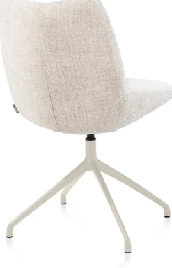 XOOON Mats, eetkamerstoel - draaibaar - creme - Luton - Creme^ Eetkamerstoelen