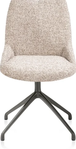 XOOON Mats, eetkamerstoel - draaibaar - grafiet - Luton - koper^ Eetkamerstoelen
