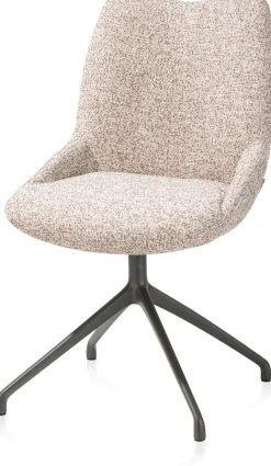 XOOON Mats, eetkamerstoel - draaibaar - grafiet - Luton - koper^ Eetkamerstoelen