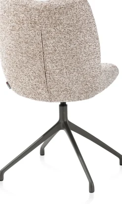 XOOON Mats, eetkamerstoel - draaibaar - grafiet - Luton - koper^ Eetkamerstoelen