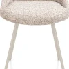 XOOON Mats, eetkamerstoel - 4-pootjes - creme - Luton - koper^ Eetkamerstoelen