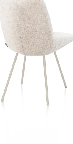 XOOON Mats, eetkamerstoel - 4-pootjes - creme - Luton - Creme^ Eetkamerstoelen
