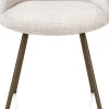 XOOON Mats, eetkamerstoel - 4-pootjes - steelbrown - Luton - Creme^ Eetkamerstoelen