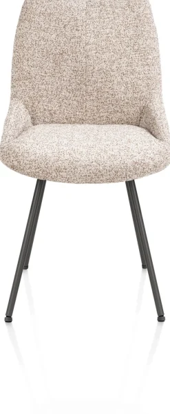 XOOON Mats, eetkamerstoel - 4-pootjes - grafiet - Luton - koper^ Eetkamerstoelen