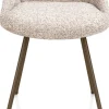 XOOON Mats, eetkamerstoel - 4-pootjes - steelbrown - Luton - koper^ Eetkamerstoelen