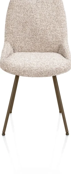XOOON Mats, eetkamerstoel - 4-pootjes - steelbrown - Luton - koper^ Eetkamerstoelen