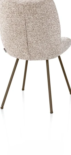 XOOON Mats, eetkamerstoel - 4-pootjes - steelbrown - Luton - koper^ Eetkamerstoelen