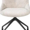 XOOON Mats, eetkamerstoel - wielen - grafiet - Luton - Creme^ Eetkamerstoelen