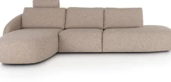 XOOON Merano, Longchair links ronde arm - 1 zits zonder armen - ottomane small rechts^ Merano|Merano