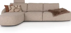 XOOON Merano, Longchair links ronde arm - 1 zits zonder armen - ottomane small rechts^ Merano|Merano