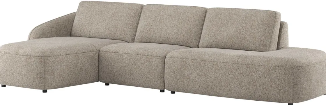 XOOON Merano, Longchair links ronde arm - 1 zits zonder armen - ottomane small rechts^ Merano|Merano
