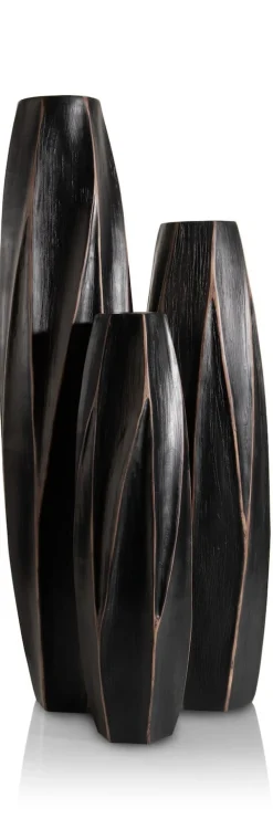 XOOON Merle vaas H63cm in de kleur Zwart - COCOmaison^ Woonaccessoires