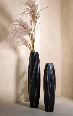 XOOON Merle vaas H81cm in de kleur Zwart - COCOmaison^ Woonaccessoires
