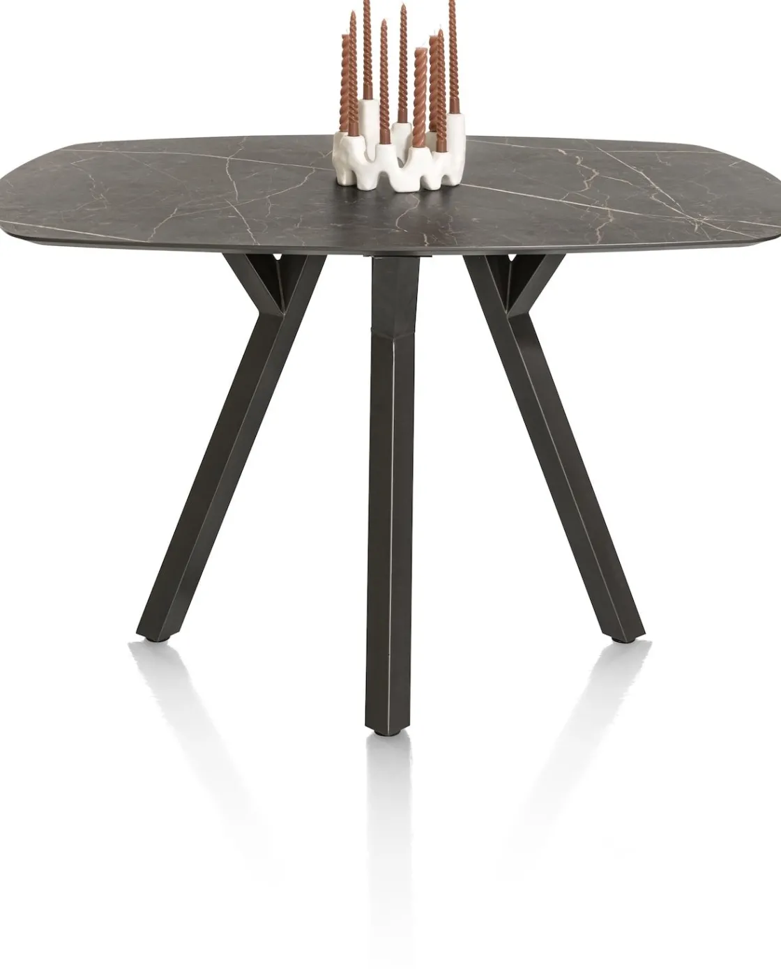 XOOON MINATO bartafel - ovaal - 150 x 105 cm (h: 92 cm) - marmerlook^ Bartafels|Tafelconfigurator
