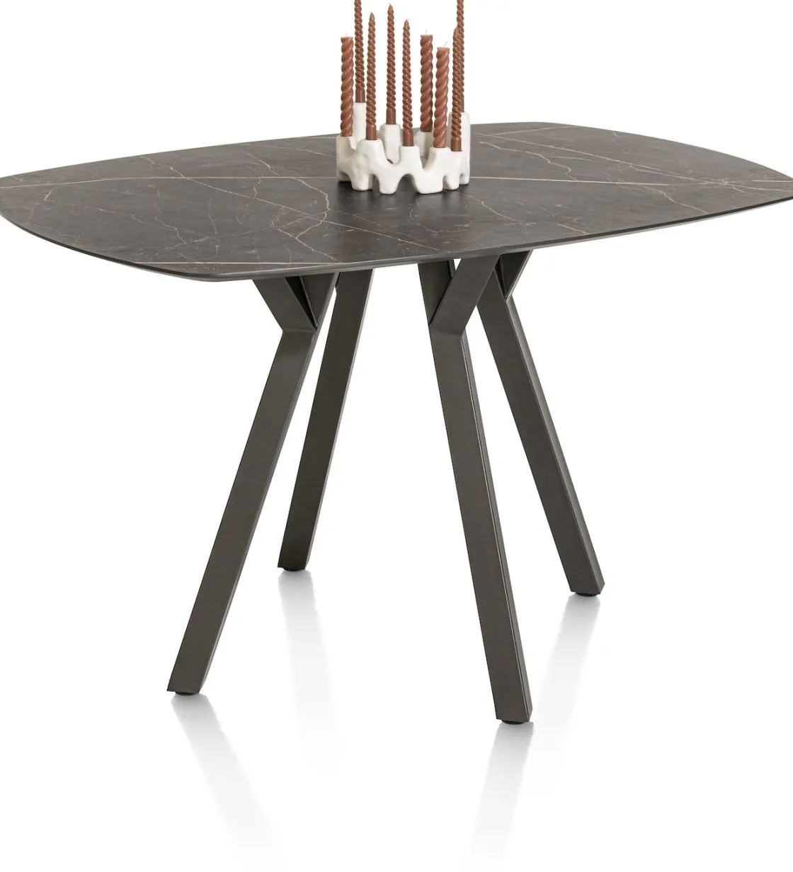 XOOON MINATO bartafel - ovaal - 150 x 105 cm (h: 92 cm) - marmerlook^ Bartafels|Tafelconfigurator