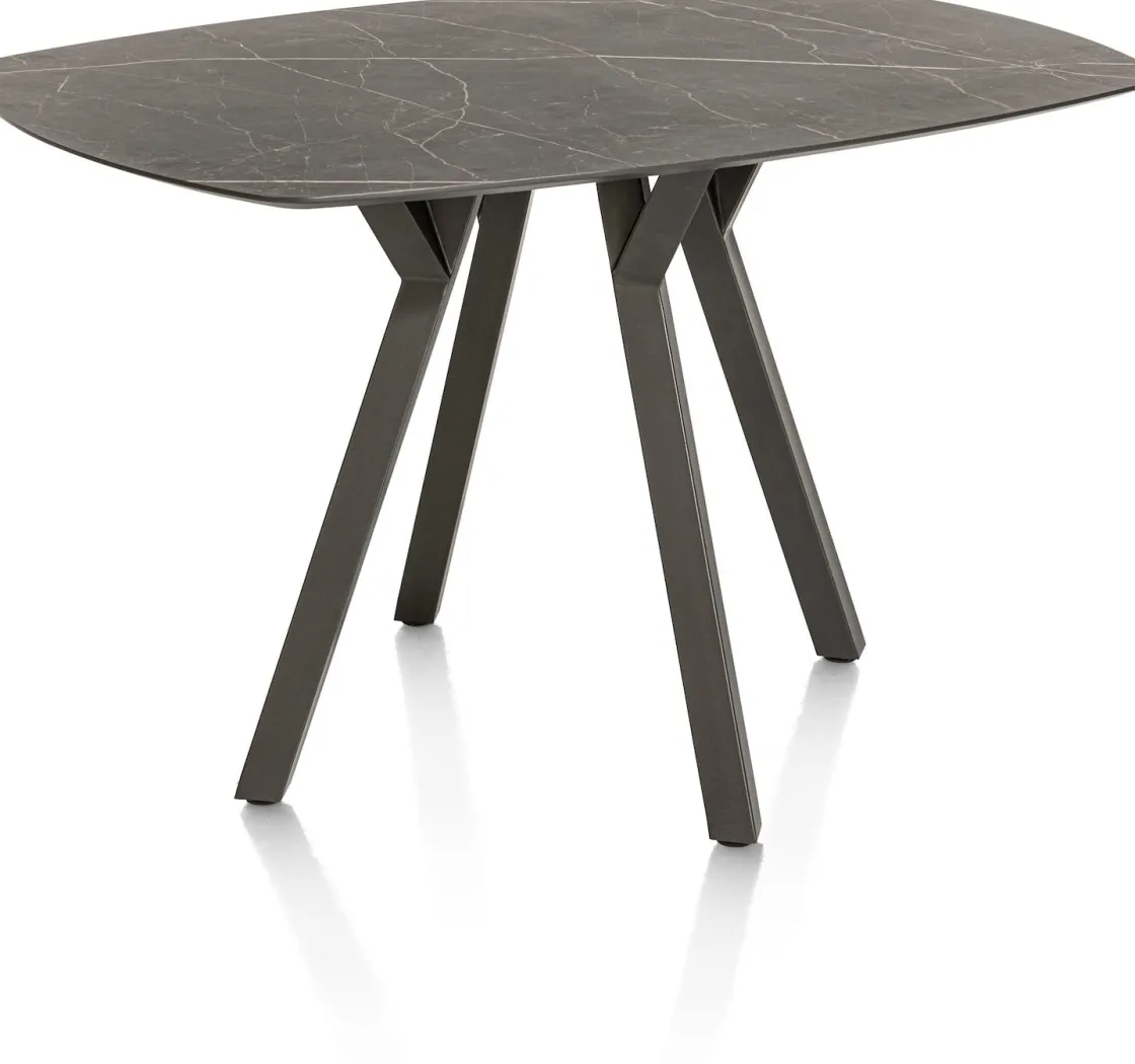 XOOON MINATO bartafel - ovaal - 150 x 105 cm (h: 92 cm) - marmerlook^ Bartafels|Tafelconfigurator