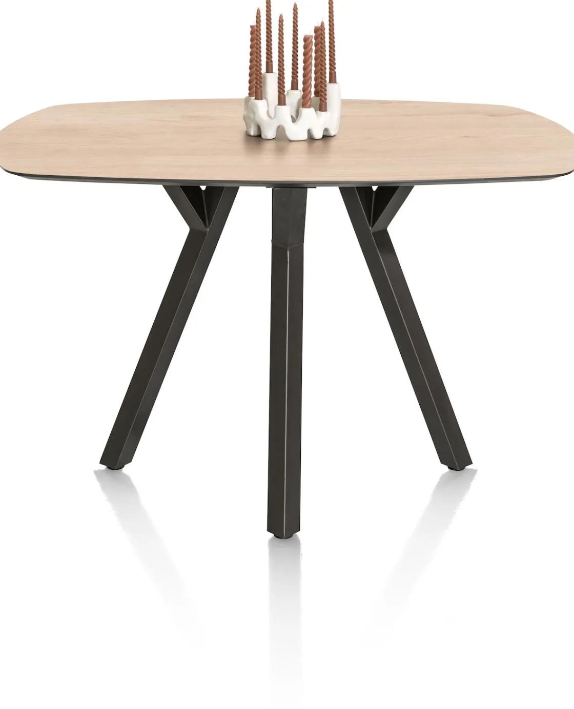XOOON MINATO bartafel - ovaal - 150 x 105 cm (h: 92 cm) - eiken look^ Bartafels|Tafelconfigurator