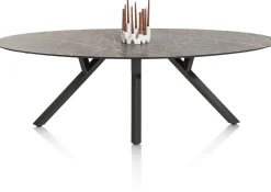 XOOON MINATO eetkamertafel - ellips - 240 x 110 cm - lichtgrijs^ Tafelconfigurator|Eettafels