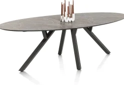 XOOON MINATO eetkamertafel - ellips - 240 x 110 cm - lichtgrijs^ Tafelconfigurator|Eettafels
