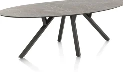 XOOON MINATO eetkamertafel - ellips - 240 x 110 cm - lichtgrijs^ Tafelconfigurator|Eettafels