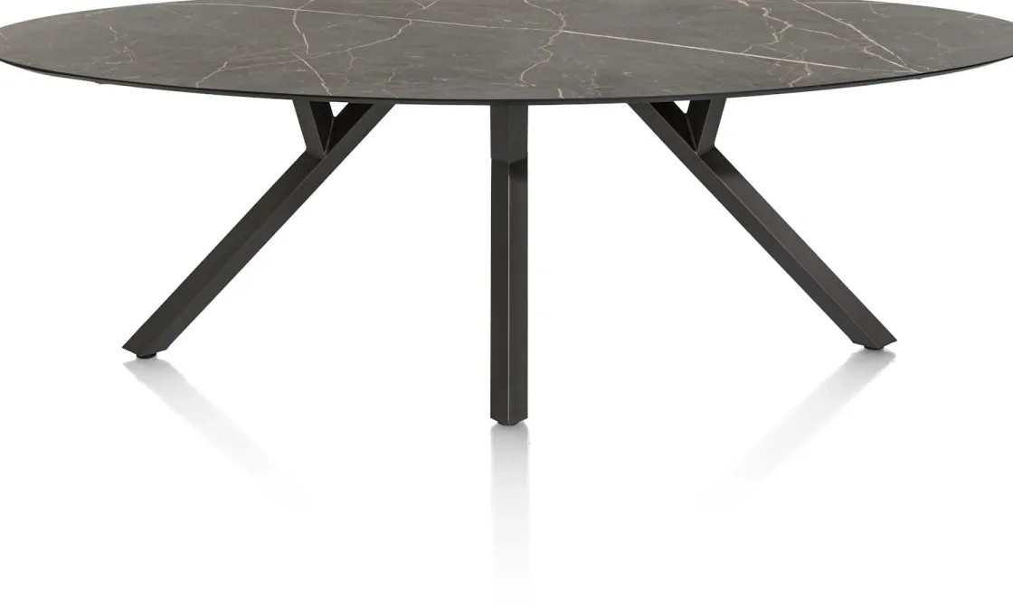 XOOON MINATO eetkamertafel - ellips - 240 x 110 cm - marmerlook^ Tafelconfigurator|Eettafels