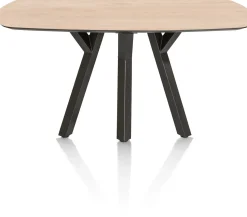XOOON MINATO eetkamertafel - ovaal - 150 x 105 cm - eiken look^ Tafelconfigurator|Eettafels