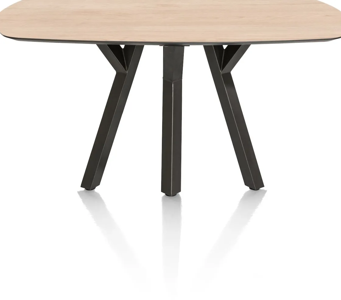 XOOON MINATO eetkamertafel - ovaal - 150 x 105 cm - eiken look^ Tafelconfigurator|Eettafels