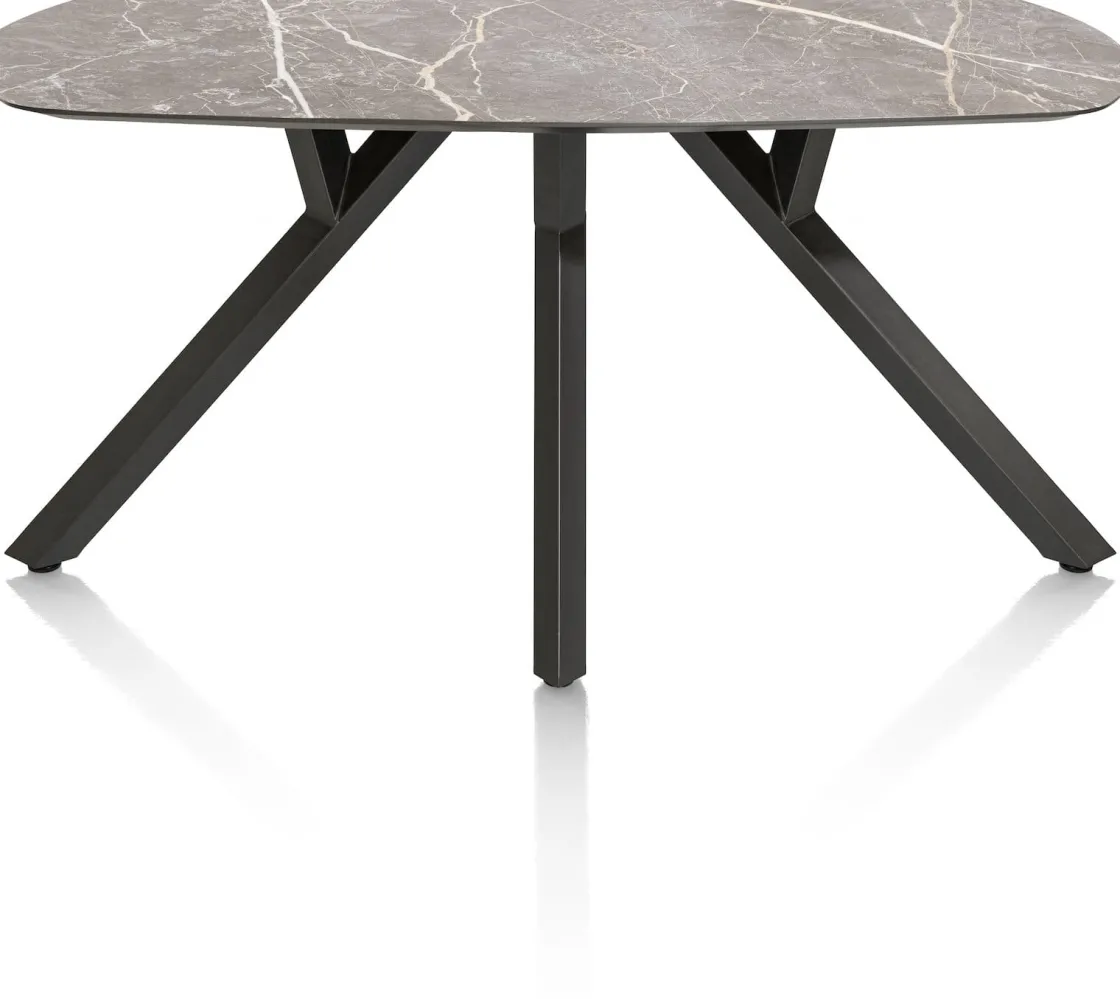 XOOON MINATO eetkamertafel - ovaal - 200 x 105 cm - lichtgrijs^ Tafelconfigurator|Eettafels