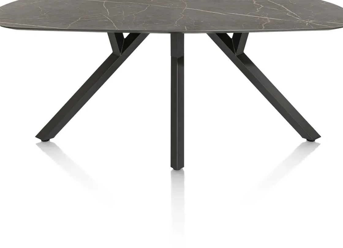 XOOON MINATO eetkamertafel - ovaal - 240 x 110 cm - marmerlook^ Tafelconfigurator|Eettafels