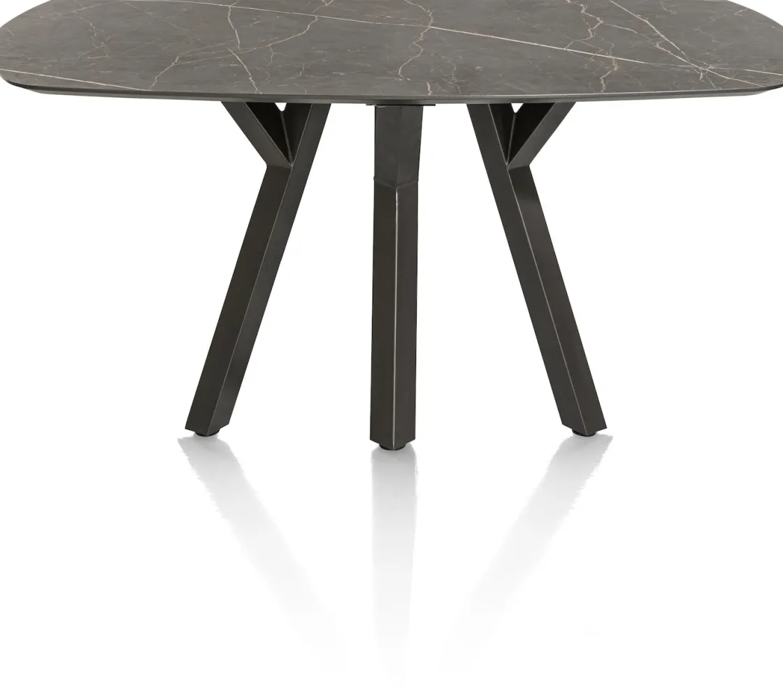 XOOON MINATO eetkamertafel - ovaal - 150 x 105 cm - marmerlook^ Tafelconfigurator|Eettafels