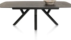 XOOON MINATO uitschuiftafel - ovaal - 180 (+ 60) x 110 cm - marmerlook^ Uitschuiftafels|Eettafels