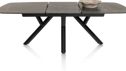 XOOON MINATO uitschuiftafel - ovaal - 180 (+ 60) x 110 cm - marmerlook^ Uitschuiftafels|Eettafels