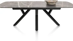 XOOON MINATO uitschuiftafel - ovaal - 180 (+ 60) x 110 cm - lichtgrijs^ Uitschuiftafels|Eettafels