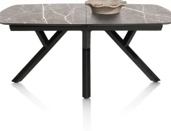 XOOON MINATO uitschuiftafel - ovaal - 180 (+ 60) x 110 cm - lichtgrijs^ Uitschuiftafels|Eettafels
