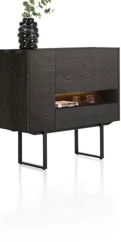 XOOON Modali highboard in onyx (+ LED) -^ Bergkasten