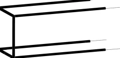 XOOON Modulo aanbouwrek in metaal 90 cm, 1 nivo -^ Wandmeubels