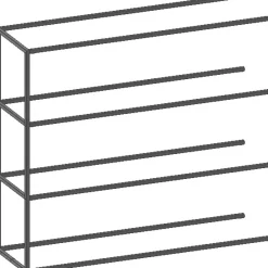 XOOON Modulo aanbouwrek in metaal 135 cm, 3 nivo's -^ Wandmeubels