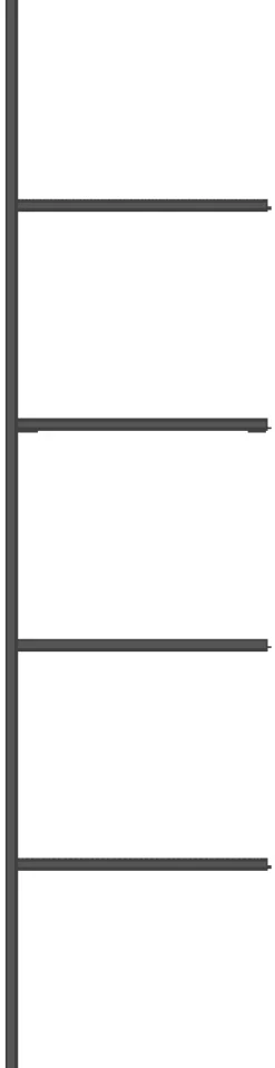 XOOON Modulo aanbouwrek in metaal 45 cm, 5 nivo's -^ Wandmeubels