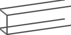 XOOON Modulo aanbouwrek in metaal 135 cm, 1 nivo -^ Wandmeubels