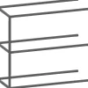 XOOON Modulo aanbouwrek in metaal 90 cm, 2 nivo's -^ Wandmeubels