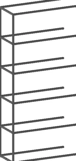 XOOON Modulo aanbouwrek in metaal 90 cm, 5 nivo's -^ Wandmeubels